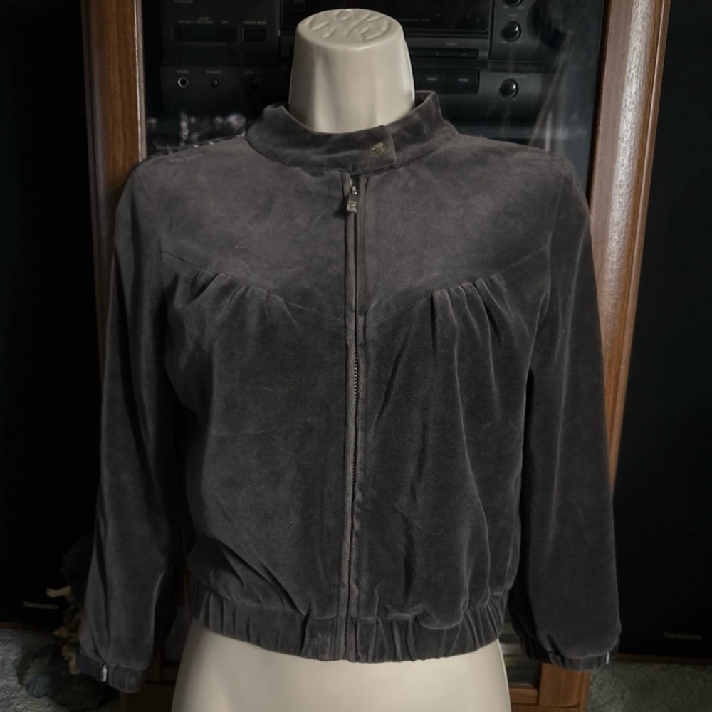 Marc Ecko Charcoal Bomber Jacket